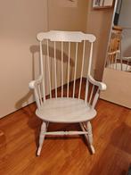 Witte houten schommelstoel, Huis en Inrichting, Stoelen, Ophalen, Gebruikt, Eén, Hout