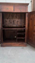 Koloniale computerkast met uittrek plateau, Huis en Inrichting, Ophalen, Zo goed als nieuw