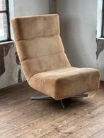 Vintage look design fauteuil ribstof, Ophalen, Gebruikt, 75 tot 100 cm, Nvt
