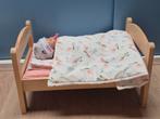 Babyborn pop (klein) met houten babybedje en kinderstoel, Kinderen en Baby's, Ophalen, Gebruikt, Babypop