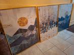 Set van 3 Wanddecoratie Schilderijen, Ophalen, Gebruikt