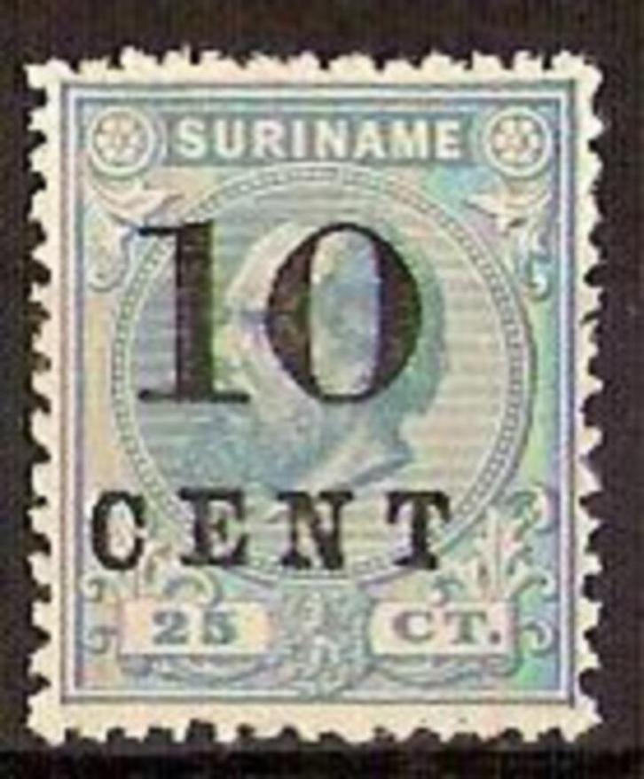 Suriname NVPH nr 32 ongebruikt Hulpuitgifte 1898, Postzegels en Munten, Postzegels | Suriname, Postfris, Verzenden