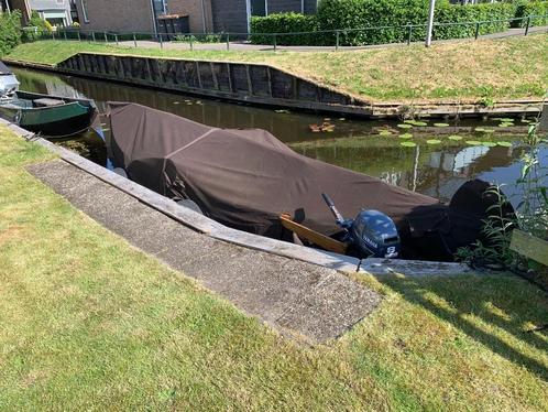 Punter, Watersport en Boten, Motorboten en Motorjachten, Gebruikt, Hout, 6 tot 9 meter, Benzine, Buitenboordmotor, Minder dan 10 pk