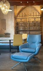 Leolux Lloyd draai-relaxfauteuil met hocker NIEUW, Ophalen, Nieuw, 75 tot 100 cm, Leer