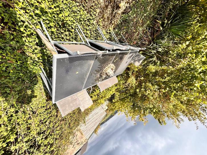 Tuin set met 10 stoelen elk leuk bod vanaf 25 e, Tuin en Terras, Tuinsets en Loungesets, Gebruikt, Tuinset, Aluminium, Meer dan 8 zitplaatsen