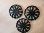 3 zwarte wieldoppen 14 inch, Ophalen, Gebruikt