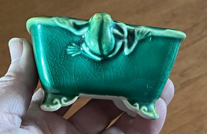 Bonsai pot handgemaakt‘Frog’ gemerkt aardewerk 9,8x8,5x5,3, Tuin en Terras, Bloempotten, Nieuw, Aardewerk, Minder dan 40 cm, Minder dan 25 cm