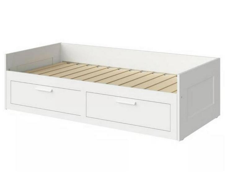 Uitschuifbaar bed 80x200 met opbergruimte en matrassen, Huis en Inrichting, Slaapkamer | Bedden, Gebruikt, Tweepersoons, 80 cm