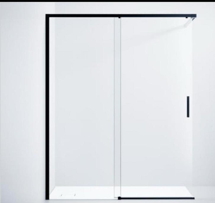 Huppe Vita Pure schuifdeur 120x200 zwart profiel  A-Merk, Doe-het-zelf en Verbouw, Sanitair, Nieuw, Douche, Glas, Ophalen of Verzenden