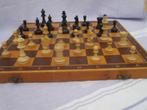 Houten Schaakspel in houten kist,v.a 25,00e, Een of twee spelers, Ophalen of Verzenden, Gebruikt