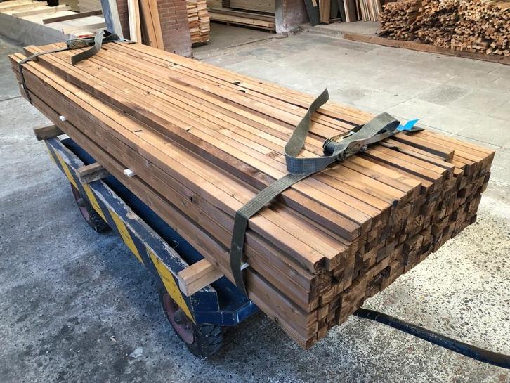 Partij Grenen balkjes Thermisch gemodificeerd, Tuin en Terras, Palen, Balken en Planken, Nieuw, Balken, Ophalen