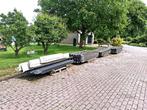 150 m2 eternit golfplaten  en windveren, Doe-het-zelf en Verbouw, Ophalen, Overige materialen, Gebruikt, Zwart