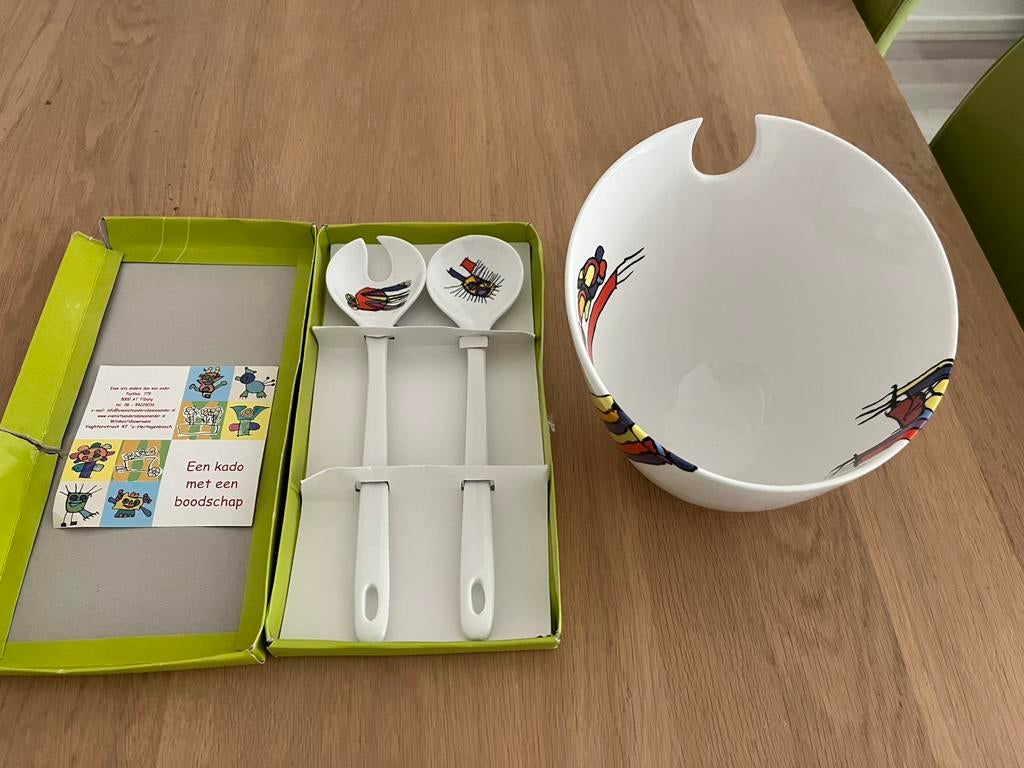 Salade schaal, Huis en Inrichting, Keuken | Servies, Ophalen of Verzenden, Overige stijlen, Glas, Schaal of Schalen