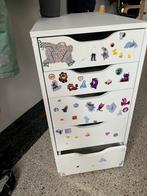 GRATIS Witte ladekast met stickers, Huis en Inrichting, Ophalen, Gebruikt, 100 tot 150 cm, Met lade(s)