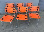 Set 6 Vintage Annette Van Citters Bubbles Stapelbare Stoelen, Ophalen, Gebruikt, Retro, 4 tot 6 stoelen