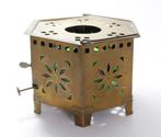 Art-deco theelicht met groene ruitjes, Antiek en Kunst, Antiek | Servies los, Ophalen