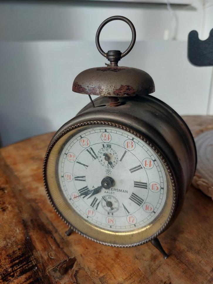 Antieke Junghans Wekker ca. 1890 - Defect, Origineel, Antiek en Kunst, Antiek | Klokken, Ophalen of Verzenden