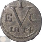 VOC - Brits Bestuur - Java - Tinnen 1 duit 1814, Postzegels en Munten, Munten | Nederland, Overige waardes, Ophalen of Verzenden