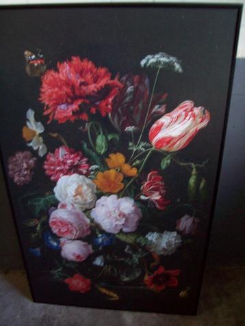 Schilderij  vaas met bloemen  90x70 cm beschikbaar voor biedingen