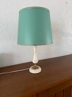 Vintage Tafellamp Marmer & Mintgroen, Huis en Inrichting, Lampen | Tafellampen, Ophalen, Gebruikt, Minder dan 50 cm