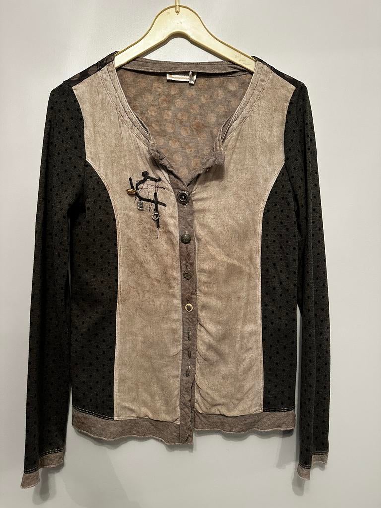 Elisa Cavaletti Blouse Grijs Maat M, Maat 38/40 (M), Ophalen of Verzenden, Jasje, Grijs