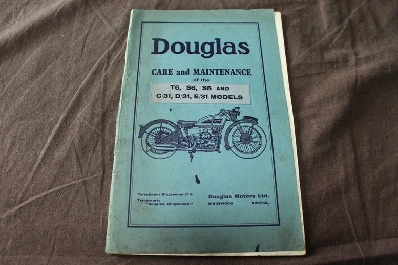 Douglas T6 S6 S5 C31 D31 E31 models care maintenence manual, Ophalen of Verzenden, Overige merken