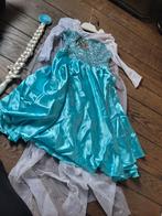 Frozen Elsa Jurk met vlecht maat 110-116, Ophalen of Verzenden, Gebruikt, 110 t/m 116, Meisje