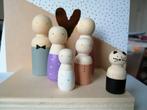 Handgeverfde houten poppetjes gezin familie pegdolls, Ophalen of Verzenden, Nieuw