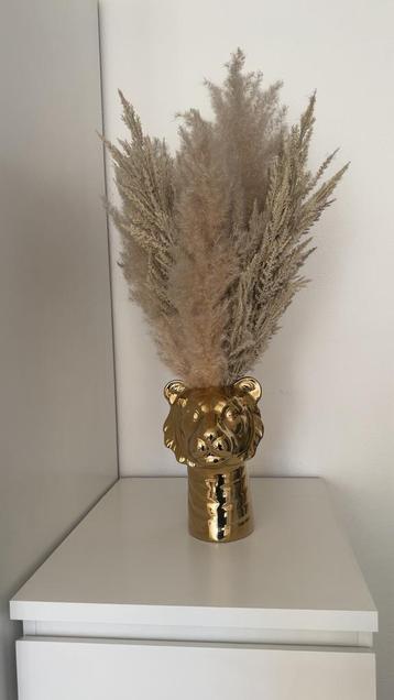 Tijger vaas met pampas beschikbaar voor biedingen