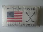Hudson River Golf Course sierkussen kussen rood wit blauw, Ophalen of Verzenden, Zo goed als nieuw, Wit, Rechthoekig