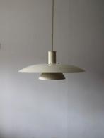 Vintage Deense hanglamp met schalen in crèmekleur, Huis en Inrichting, Lampen | Hanglampen, Onbekend, Ophalen of Verzenden, Zo goed als nieuw