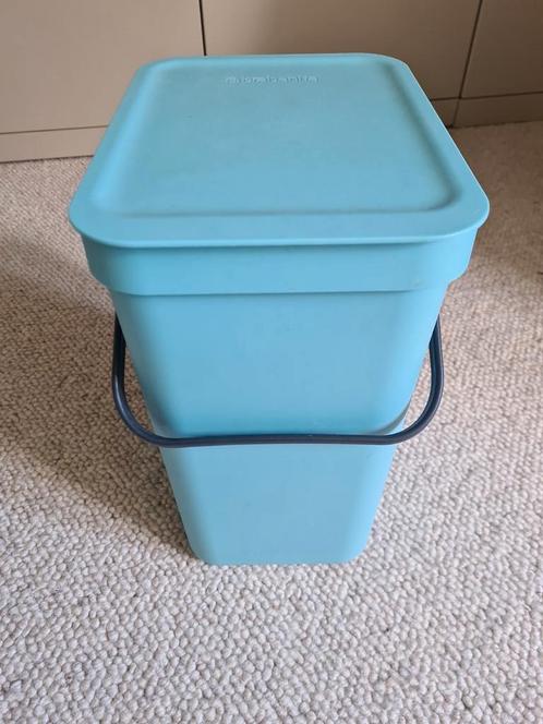 Brabantia Sort en Go Mint - prullenbak 12 liter, Huis en Inrichting, Woonaccessoires | Prullenbakken, Zo goed als nieuw, Kunststof
