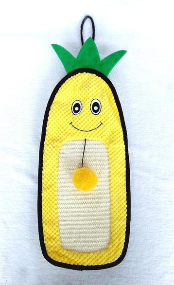Leuke hangbare krabmat -lachende ananas- 59x20 cm  beschikbaar voor biedingen