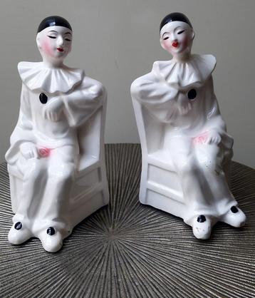 boekensteun boek Vintage Retro pierrot 1970 set 2 stuks beschikbaar voor biedingen