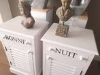 2 originele Riviera Maison nachtkastjes bonne nuit NIEUW, Huis en Inrichting, Ophalen, Minder dan 45 cm, Nieuw, 70 cm of meer