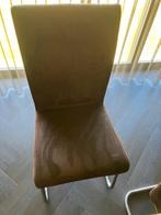 6 Eetkamerstoelen zgan bruin, Ophalen, Zo goed als nieuw, Bruin