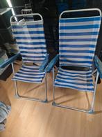 2 Opvouwbare Tuinstoelen - Ideaal voor Camping!, Ophalen, Gebruikt, Aluminium, Inklapbaar