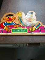 Sesamstraat Kapstokje - Vintage Houten Wanddecoratie, Ophalen of Verzenden, Gebruikt, Kapstokje