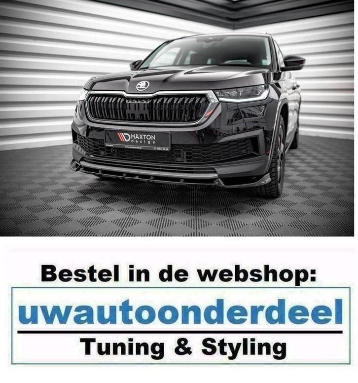 Maxton Design Spoiler Lip Splitter Voor Skoda Kodiaq Facelfi, Auto diversen, Tuning en Styling, Verzenden