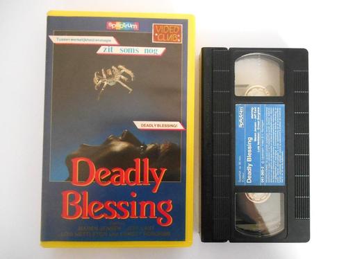Deadly Blessing - Spectrum - ex rental vhs, Cd's en Dvd's, VHS | Film, Gebruikt, Horror, Vanaf 16 jaar, Verzenden