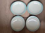 Fris Edam 4 schaaltjes pastel blauw jaren 60, Huis en Inrichting, Keuken | Servies, Gebruikt, Ophalen of Verzenden, Schaal of Schalen