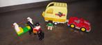 duplo auto met paardentrailer, Kinderen en Baby's, Ophalen of Verzenden, Gebruikt, Duplo