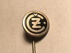 Emaille CZ MOTORMERK Speld (Blauw/Metaalkleur)., Verzenden, Zo goed als nieuw, Transport, Speldje of Pin