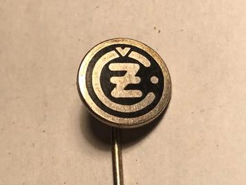 Emaille CZ MOTORMERK Speld (Blauw/Metaalkleur). beschikbaar voor biedingen