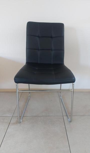 eetkamerstoelen 6 zwarte stoelen zwart chroom stoel beschikbaar voor biedingen