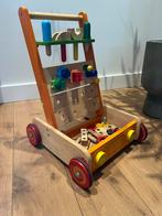 Houten loopwagen met gereedschap - in nette staat, Kinderen en Baby's, Speelgoed | Houten speelgoed, Ophalen of Verzenden, Gebruikt