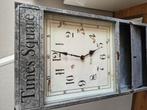 Wandklok van zink 82cm hoog en 30 cm breed, Ophalen