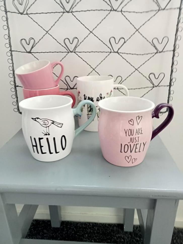 Hema " Mokken ", Huis en Inrichting, Keuken | Servies, Zo goed als nieuw, Overige typen, Overige stijlen, Aardewerk, Ophalen of Verzenden