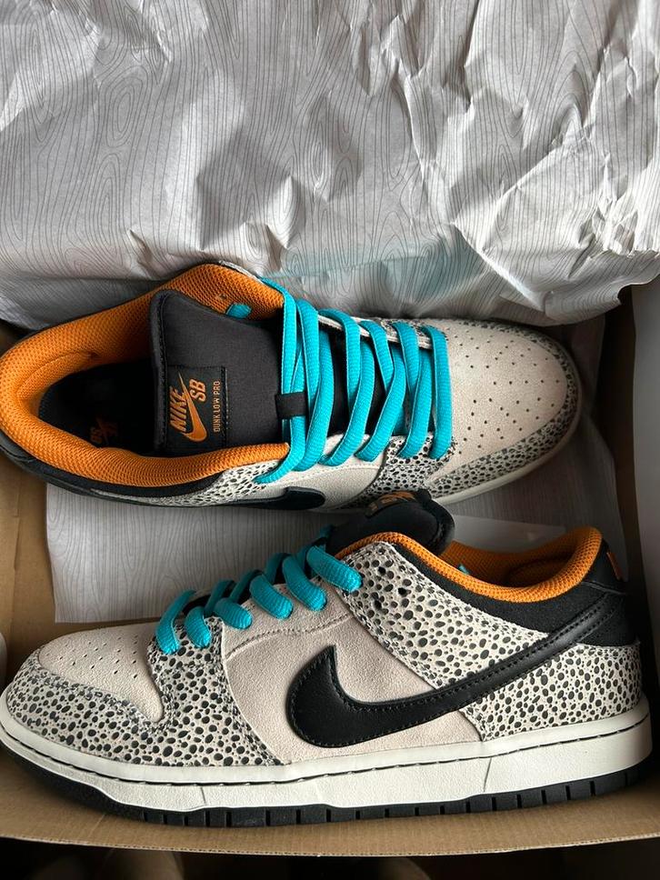 Nike SB dunk low electric pack safari 44, Kleding | Heren, Schoenen, Nieuw, Zwart, Ophalen of Verzenden