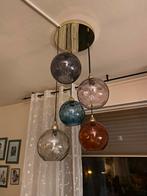 Moderne hanglamp met glazen bollen, Huis en Inrichting, Lampen | Hanglampen, Ophalen, Zo goed als nieuw, Glas, Minder dan 50 cm